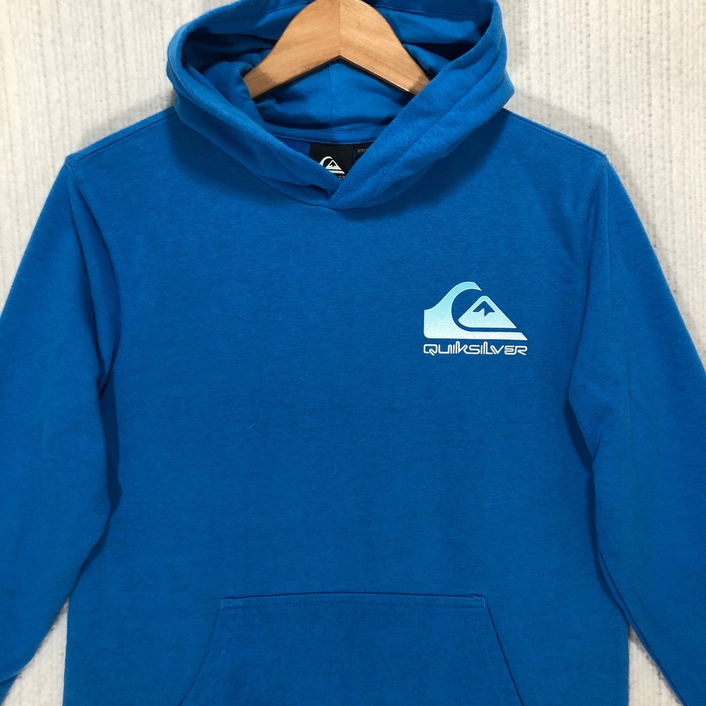 Quiksilver‎ Blue Long Sleeve Hooded Sweatshirt Kids Size L 14 16